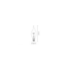 Lucide CT35 - Filament lamp - Ø 3,5 cm - LED Dimb. - E14 - 1x3W 2200K - Amber Outlet
