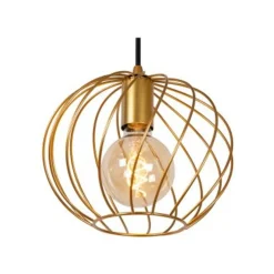 Lucide DANZA Hanglamp-Mat Go.-Ø25-1xE27-40W-Metaal Hot