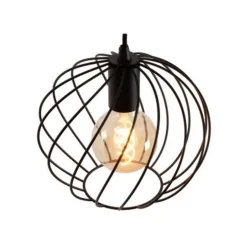 Lucide DANZA Hanglamp-Zwart-Ø50-3xE27-40W-Metaal Sale