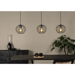 Lucide DANZA Hanglamp-Zwart-3xE27-40W-Metaal Online