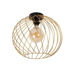 Lucide DANZA Plafonnière-Mat Go.-Ø40-1xE27-40W-Metaal New