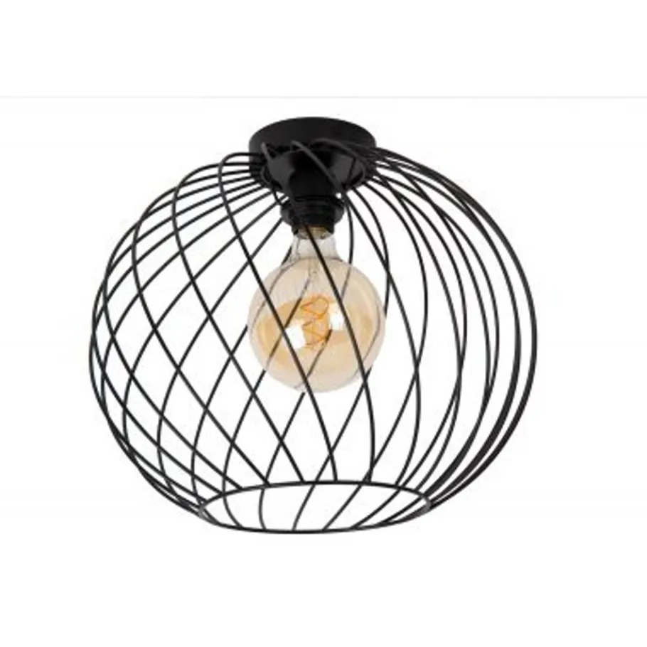 Lucide DANZA Plafonnière-Zwart-Ø40-1xE27-40W-Metaal Best