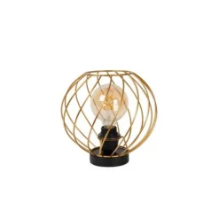 Lucide DANZA Tafellamp-Mat Go.-Ø25-1xE27-40W-Metaal Outlet