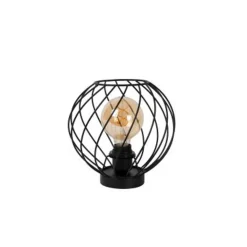 Lucide DANZA Tafellamp-Zwart-Ø25-1xE27-40W-Metaal Hot