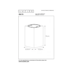 Lucide DELTO - Plafondspot - LED Dim to warm - GU10 - 1x5W 2200K/3000K - Grijs Outlet