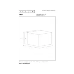 Lucide DEVI - Wandlamp - 1xG9 - Wit Outlet