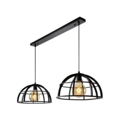 Lucide DIKRA Hanglamp 2xE27 60W Zwart