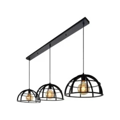 Lucide DIKRA Hanglamp 3xE27 60W Zwart Outlet