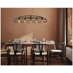 Lucide DIKRA Hanglamp-Zwart-5xE27-60W-Metaal Hot