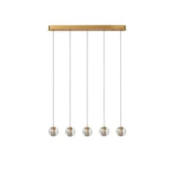 Lucide DILENKO Hanglamp-Mat Go.-LED Dimb.-3,5W-2700K-Glas Hot