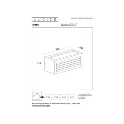 Lucide DIMO - Wandlamp Buiten - 1xE27 - IP54 - Roest bruin Hot