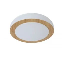 Lucide DIMY - Plafonnière Badkamer - Ø 28,6 cm - LED Dimb. - 1x12W 3000K - IP21 - 3 StepDim - Licht hout Online