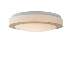 Lucide DIMY - Plafonnière Badkamer - Ø 28,6 cm - LED Dimb. - 1x12W 3000K - IP21 - 3 StepDim - Licht hout Online