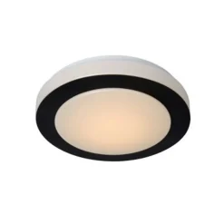 Lucide DIMY - Plafonnière Badkamer - Ø 28,6 cm - LED Dimb. - 1x12W 3000K - IP21 - 3 StepDim - Zwart Hot