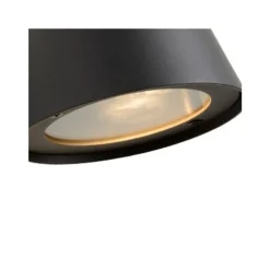 Lucide DINGO-LED - Wandlamp Buiten - LED Dimb. - GU10 - 1x5W 3000K - IP44 - Antraciet