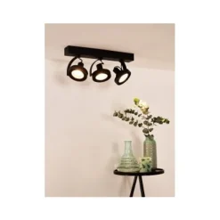 Lucide DORIAN - Plafondspot - LED Dim to warm - GU10 - 3x12W 2200K/3000K - Zwart Sale
