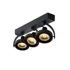 Lucide DORIAN - Plafondspot - LED Dim to warm - GU10 - 3x12W 2200K/3000K - Zwart Sale