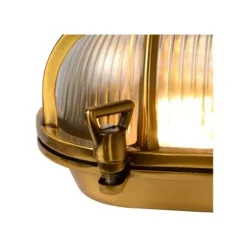 Lucide DUDLEY - Wandlamp Buiten - 1xE27 - IP65 - Mat Goud / Messing Sale