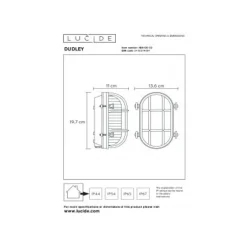 Lucide DUDLEY - Wandlamp Buiten - 1xE27 - IP65 - Mat Goud / Messing Discount