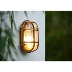 Lucide DUDLEY - Wandlamp Buiten - 1xE27 - IP65 - Mat Goud / Messing Discount