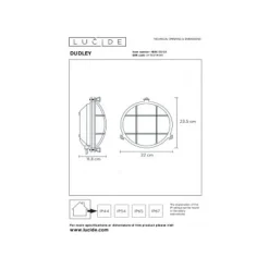 Lucide DUDLEY - Wandlamp Buiten - Ø 25 cm - 1xE27 - IP65 - Mat Goud / Messing Discount
