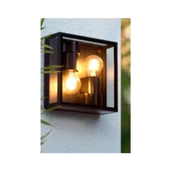 Lucide DUKAN - Plafonnière Buiten - 2xE27 - IP65 - Zwart New