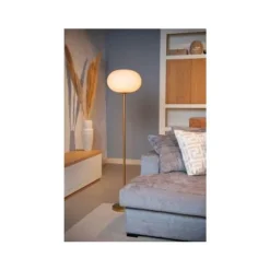 Lucide ELYSEE Vloerlamp-Opaal-Ø38-1xE27-40W-Glas Best