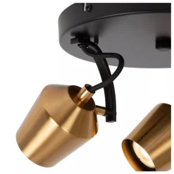 Lucide EMILE - Plafondspot - Ø 23 cm - 3xGU10 - Mat Goud / Messing