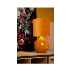 Lucide ESTERAD Tafellamp-Okerge.-1xE14-60W-Glas Best