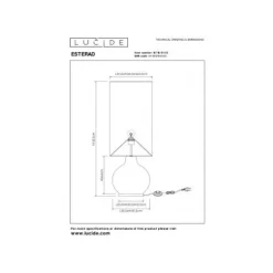 Lucide ESTERAD Vloerlamp-Groen-Ø34-1xE27-60W-Glas Outlet