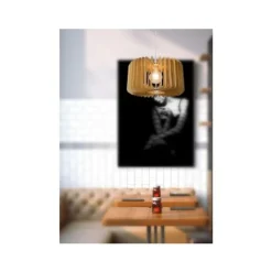 Lucide ETTA - Hanglamp - Ø 39 cm - 1xE27 - Licht hout Online