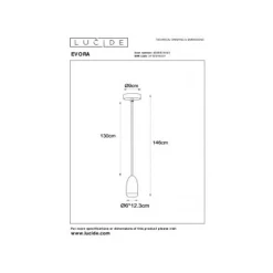 Lucide EVORA Hanglamp-Taupe-Ø10-1xGU10-35W-Metaal Hot