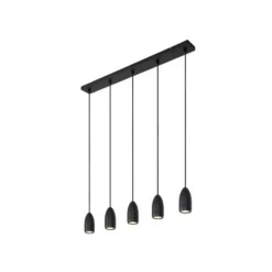 Lucide EVORA Hanglamp-Zwart-Ø10-5xGU10-35W-Metaal New