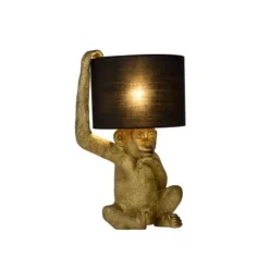 Lucide EXTRAVAGANZA CHIMP - Tafellamp - Ø 30 cm - 1xE14 - Zwart