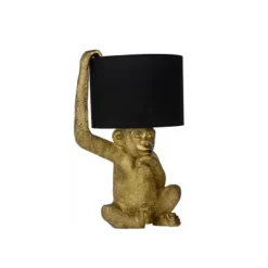 Lucide EXTRAVAGANZA CHIMP - Tafellamp - Ø 30 cm - 1xE14 - Zwart
