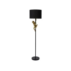 Lucide EXTRAVAGANZA CHIMP - Vloerlamp - Ø 35 cm - 1xE27 - Zwart Outlet