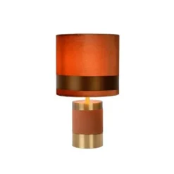 Lucide EXTRAVAGANZA FRIZZLE - Tafellamp - Ø 18 cm - 1xE14 - Bruin Discount