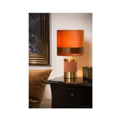 Lucide EXTRAVAGANZA FRIZZLE - Tafellamp - Ø 18 cm - 1xE14 - Bruin Discount