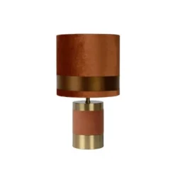 Lucide EXTRAVAGANZA FRIZZLE - Tafellamp - Ø 18 cm - 1xE14 - Bruin Discount