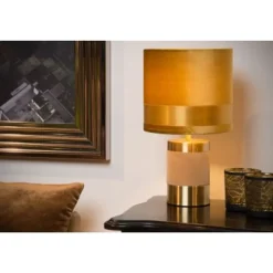 Lucide EXTRAVAGANZA FRIZZLE - Tafellamp - Ø 18 cm - 1xE14 - Geel Sale