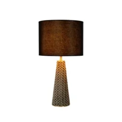 Lucide EXTRAVAGANZA VELVET - Tafellamp - Ø 25 cm - 1xE27 - Zwart Outlet