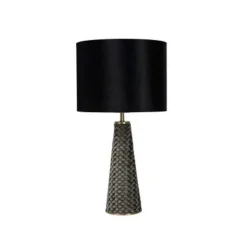 Lucide EXTRAVAGANZA VELVET - Tafellamp - Ø 25 cm - 1xE27 - Zwart Outlet