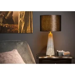 Lucide EXTRAVAGANZA VELVET - Tafellamp - Ø 25 cm - 1xE27 - Zwart Outlet