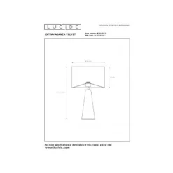 Lucide EXTRAVAGANZA VELVET - Tafellamp - Ø 25 cm - 1xE27 - Turkoois Best