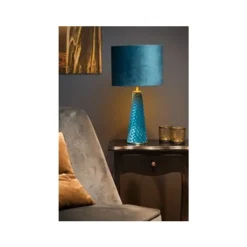 Lucide EXTRAVAGANZA VELVET - Tafellamp - Ø 25 cm - 1xE27 - Turkoois Best