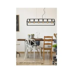 Lucide FABIAN - Hanglamp - 6xE27 - Zwart Best
