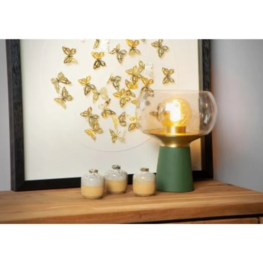 Lucide FARRIS Tafellamp-Groen-1xE27-25W-Glas