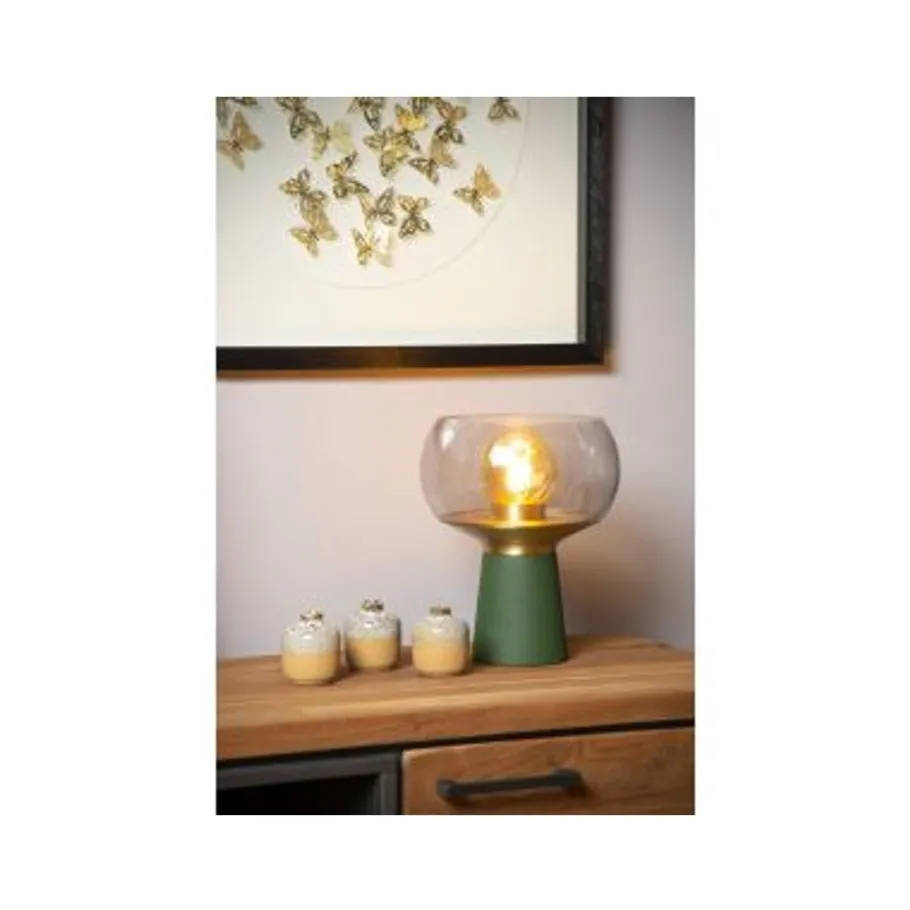 Lucide FARRIS Tafellamp-Groen-1xE27-25W-Glas