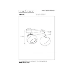 Lucide FAVORI - Plafondspot - 2xGU10 - Wit Online
