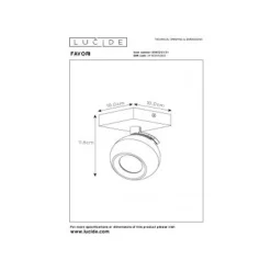 Lucide FAVORI - Plafondspot - 1xGU10 - Wit Best